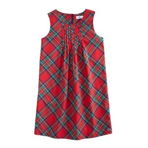 Vineyard Vines Red and Green Jolly Plaid Kids Formal Dress